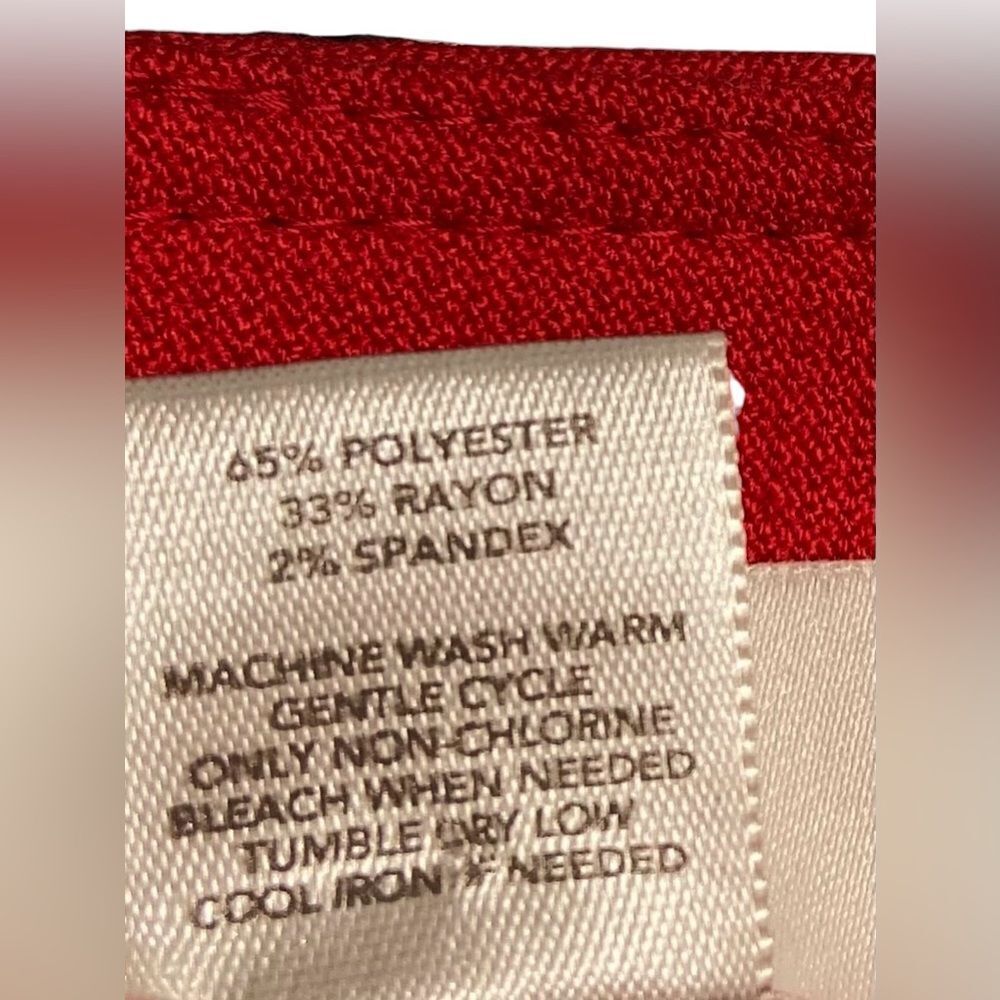 Loft A Line Skirt Color Red. Size 6 - Picture 6 of 6